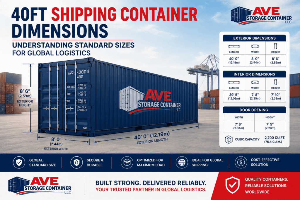 40ft Shipping Container Dimensions
