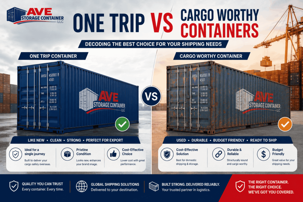 One Trip vs Cargo Worthy Containers