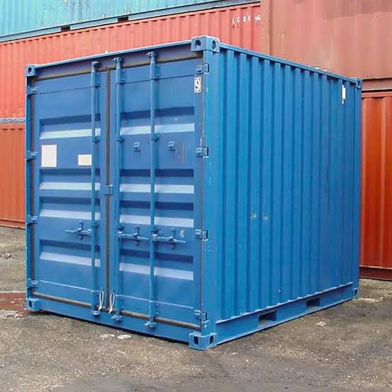 Refurbished 10ft container exterior showing weather-resistant steel construction and new paint finish