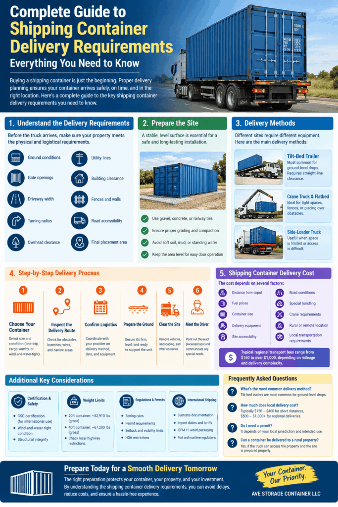 Shipping Container Delivery Requirements
