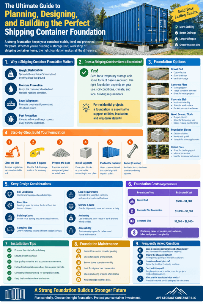 shipping container foundation